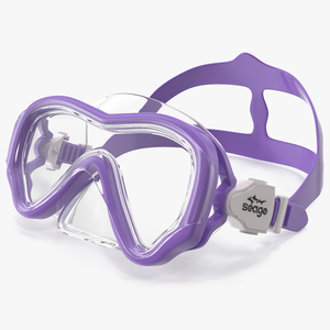 Kids Swim Mask Seage Purple 3D