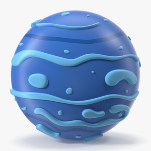 Cartoon Planet Neptune 3D