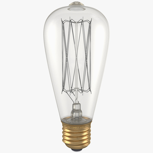 3D model ST64 Vintage Edison Light Bulb