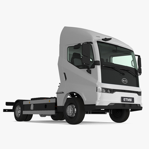 3D Truck BYD ETM6 Chassis White model