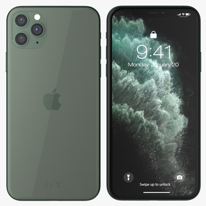 iPhone 11 Pro Max Midnight Green 3D