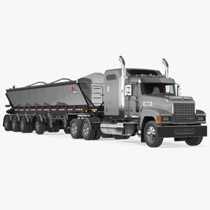 3D Truck Mack CHU613 With Trailer ABS LRC model