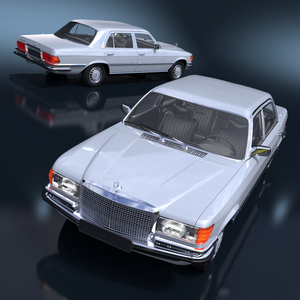 Classic Mercedes Benz 350 SE White 3D model