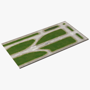 Airport Runway With Boeing 777 200 3D model