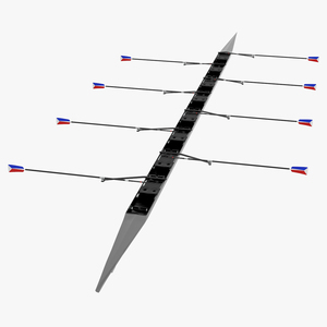 3D Sweep Eight Rowing model