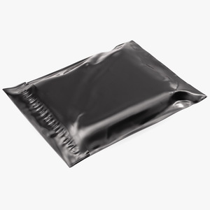 3D Poly Mailer Plastic Bag Black Closed