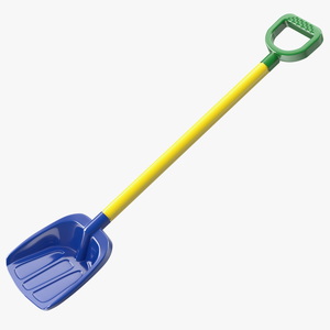 3D Plastic Beach Shovel Multicolored model