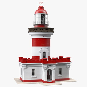 Point Perpendicular Lighthouse Red 3D model