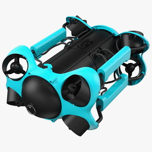 3D model Professional Underwater Drone Rigged for Cinema 4D