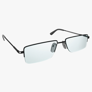 Rectangular Anti UV Glasses 3D