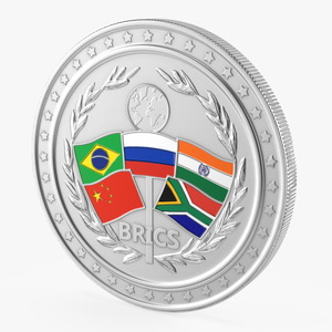 Silver BRICS Coin 3D