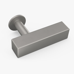 3D Kitchen Cabinet Handle Knob Rectangular Silver