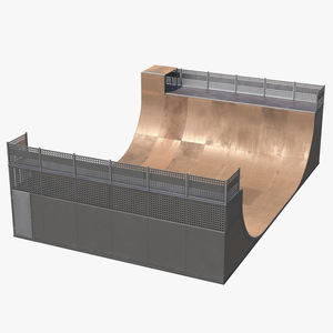 3D model Half Pipe Skate Ramp