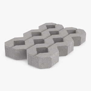 3D Paving Grass Brick model