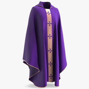 3D Liturgical Vestment Purple Robe