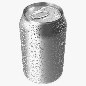 3D Soda Can with Droplets 330ml model