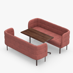 3D model Restaurant Sofas Seating with Table