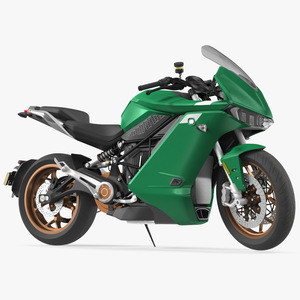 Electric Sport Motorcycle Rigged 3D