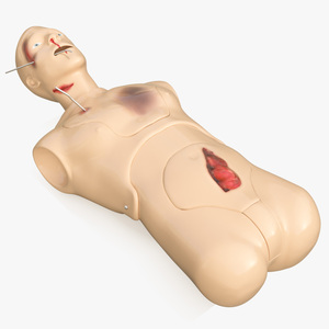 3D Injured Firstaid Mannequin Body