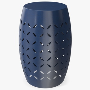 3D Outdoor Decorative End Table Blue model