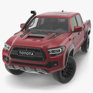 3D Toyota Tacoma TRD Pro Barcelona Red Metallic 2021 Rigged