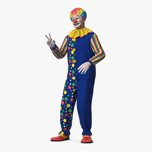 3D Funny Clown Costume Rigged