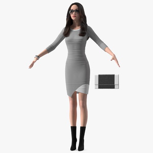 3D model Chinese Woman T-pose