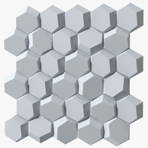 3D Wall Panel Octagon Ceramic 3D model