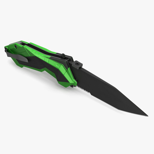 Fantastic Collapsible Knife Black Green 3D model