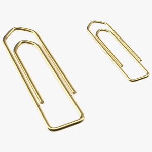 3D Paper Clip Boat Shape Gold