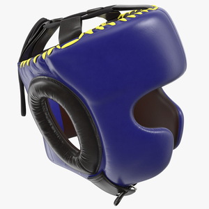 Boxing Headgear with Cheek Protection Blue 3D