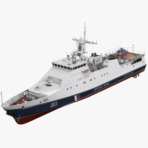 3D Russian Ship 22460 Okhotnik with Helicopter model