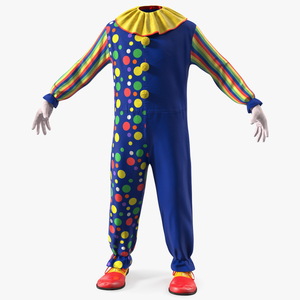 Carnival Clown Costume 3D