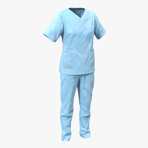 Female Surgeon Dress 12 with Blood 3D model