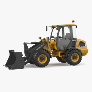 3D Volvo L25 Electric Loader with Bucket Simple Interior model