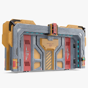 3D model Sci Fi Reinforced Sliding Gate