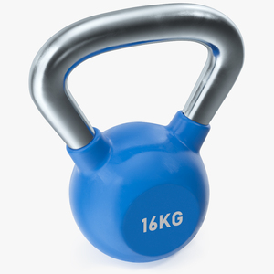 3D Strength Training Vinyl Coated Kettlebell 16kg