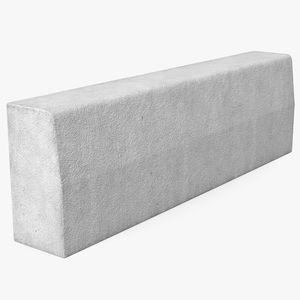 3D Concrete Curb 1m