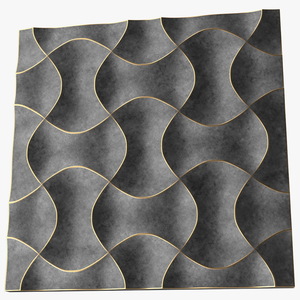 3D Wall Panel Wave Metal 3D model