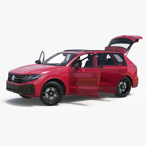 Volkswagen Touareg 2024 Red Rigged 3D model