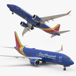 3D model Southwest Airlines Boeing 737 Max 8