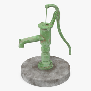 Old Hand Water Pump 3D model