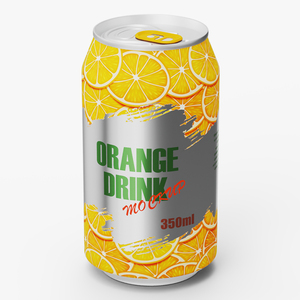 Orange Coke Can Mockup 350ml Sleek 3D model