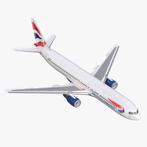 Boeing 767 300 British Airways Rigged 3D