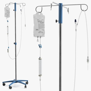 Medical Infusion Stand 3D