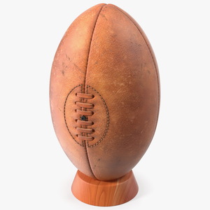 3D model Vintage Rugby Ball With Kicking Tee