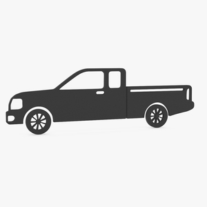 3D Car Pickup Silhouette