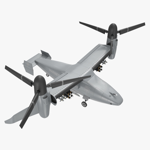 Bell V 247 Vigilant Combat Drone Rigged 3D model