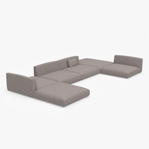 Minimalist Lounge Sofa 3D