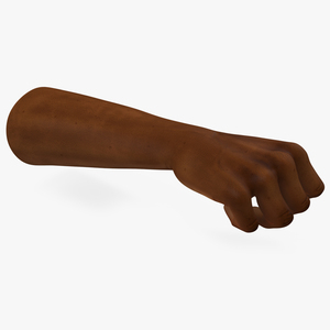 3D Dark Skinned Man Fist